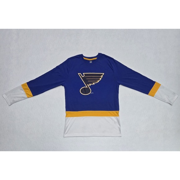 NHL Other - NHL St. Louis Blues Mens Blue Yellow Colorblock Long Sleeve Shirt Medium